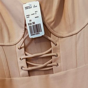 Blush pink mini dress